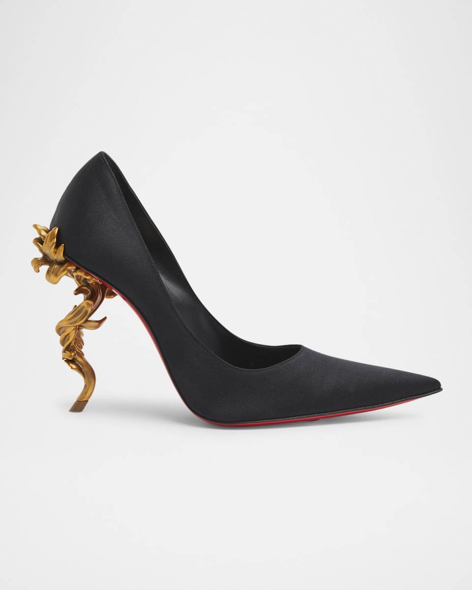 Belle Silk Crepe Lin Galva Heel Pumps